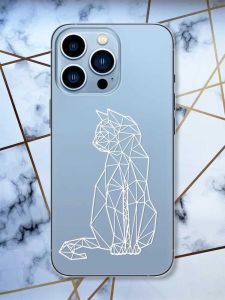 Прозорий чохол на Apple iPhone 13 Pro Max Котик принт 125