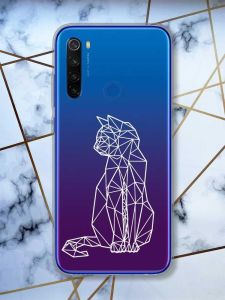 Прозорий чохол на Xiaomi Redmi Note 8T  Котик принт 125