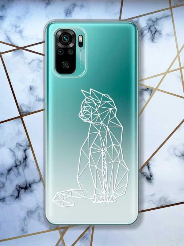 Прозорий чохол на Xiaomi Redmi Note 10 / Note 10s  Котик принт 125