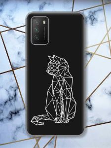 Прозорий чохол на Xiaomi Poco M3  Котик принт 125