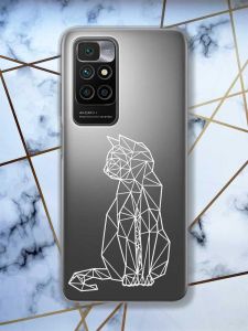 Прозорий чохол для Xiaomi Redmi 10  Котик принт 125