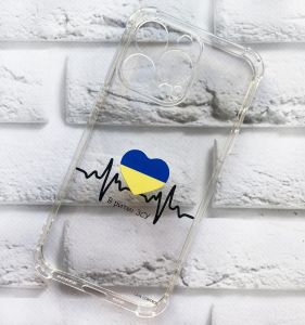 Патріотичний чохол з потовщеними кутами на Apple iPhone 13 Pro дизайн В ритмі ЗСУ принт 70