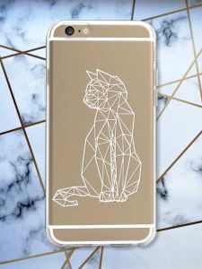 Прозорий чохол на iPhone 6/6s :: Котик (принт 125)