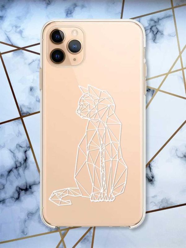 Прозорий чохол на Apple iPhone 11 Pro Max (6,5) Котик принт 125