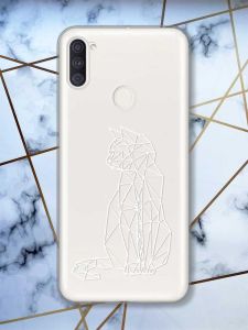 Прозорий чохол на Samsung Galaxy A11 Котик принт 125