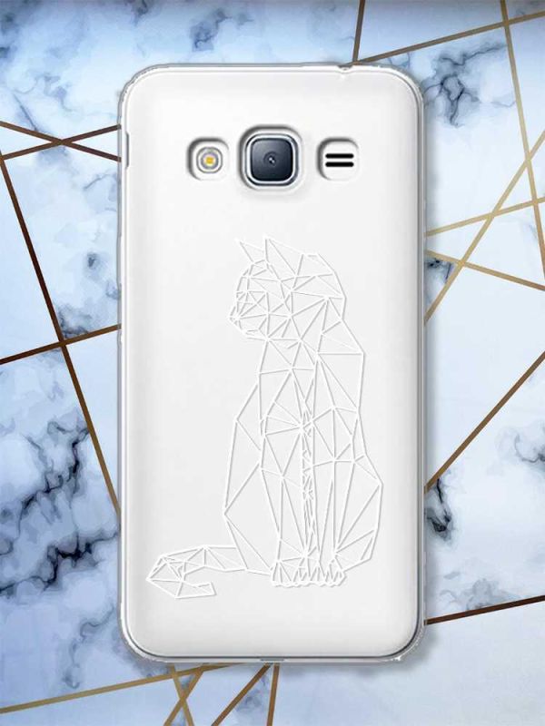 Прозорий чохол на Samsung Galaxy J3 2016 J310 Котик принт 125
