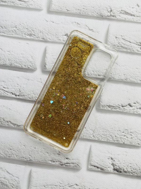 Чохол з блискітками, що переливаються, для Samsung Galaxy A33 5G Кава. Золотий
