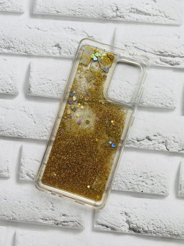 Чохол з блискітками, що переливаються, для Samsung Galaxy A52 Кава. Золотий