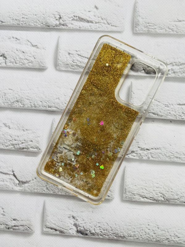 Чохол з блискітками, що переливаються, для Samsung Galaxy A53 Кава. Золотий