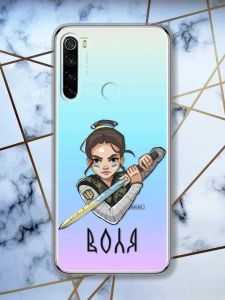 Прозорий чохол на Xiaomi Redmi Note 8  патріотичний дизайн Українська захисниця принт 169