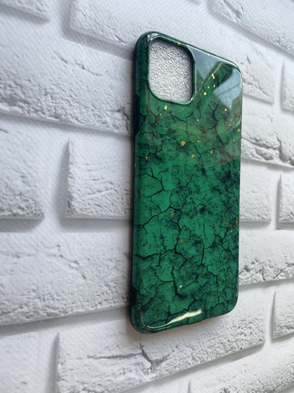 Мармуровий силіконовий чохол для iPhone 11 Pro Max (6,5) Зелений