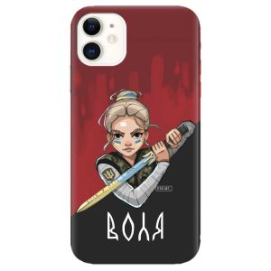 Чохол на Apple iPhone 11 (6,1) патріотичний дизайн Українська захисниця принт 171