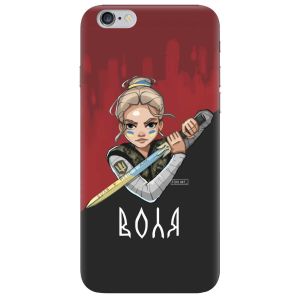 Чохол на iPhone 6+/6 Plus патріотичний дизайн Українська захисниця принт 171