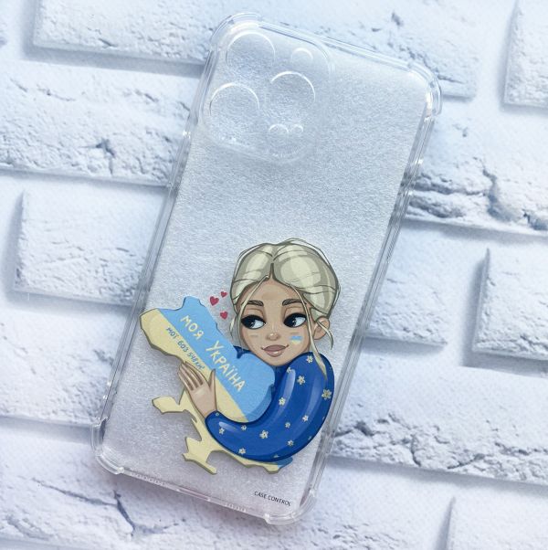 Прозорий чохол на Apple iPhone 13 Pro Max патріотичний дизайн Моя Україна принт 24