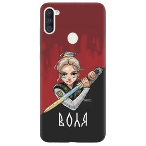 Чохол на Samsung Galaxy A11 патріотичний дизайн Українська захисниця принт 171