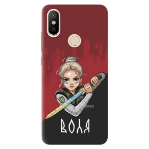 Чохол на Xiaomi Redmi 6 Pro патріотичний дизайн Українська захисниця принт 171