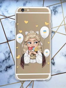 Прозорий чохол на iPhone 6/6s :: Українка з солодощами (принт 175)