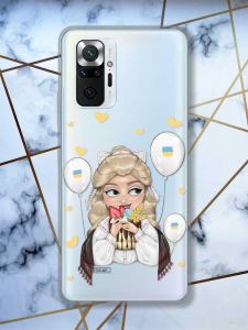 Прозорий чохол для Xiaomi Redmi Note 10 Pro/10 Pro Max :: Українка з солодощами (принт 175)
