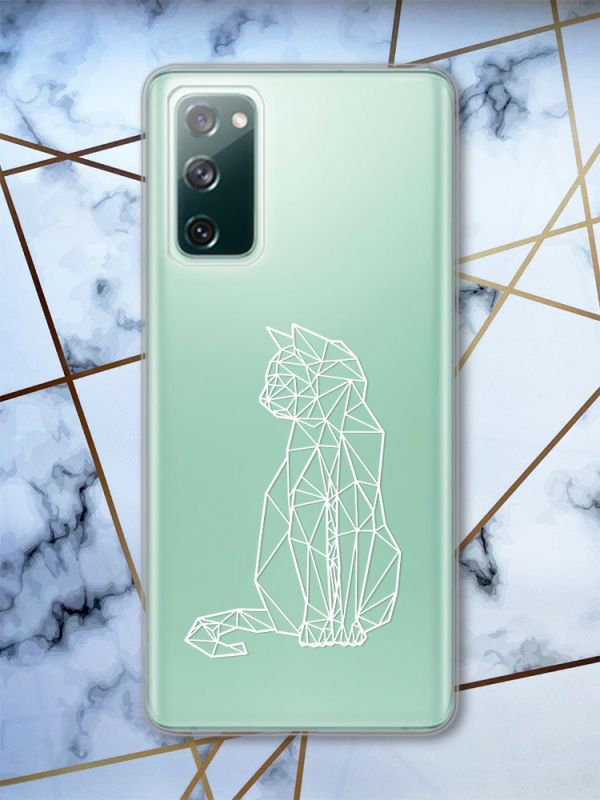 Прозорий чохол на Samsung Galaxy S20 FE Котик принт 125