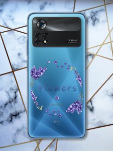 Прозорий чохол на Xiaomi Poco X4 Pro Лавандовий віночок (принт 19)