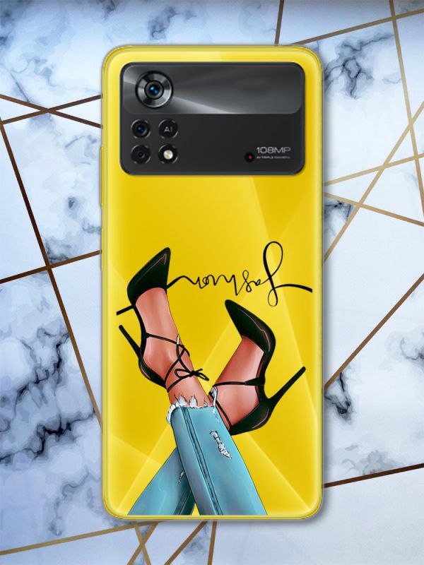 Прозорий чохол на Xiaomi Poco X4 Pro Ніжки (принт 60)