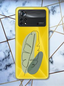 Прозорий чохол на Xiaomi Poco X4 Pro Листочок (принт 65)