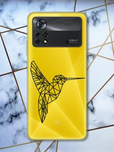 Прозорий чохол на Xiaomi Poco X4 Pro Колібрі (принт 122)