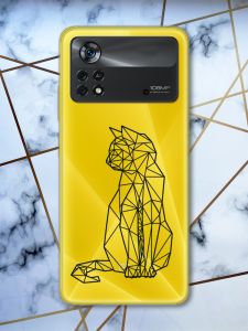 Прозорий чохол на Xiaomi Poco X4 Pro Кіт (принт 124)