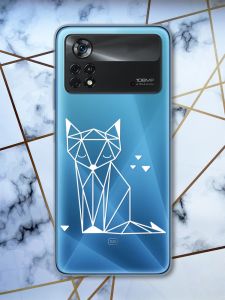 Прозорий чохол на Xiaomi Poco X4 Pro Лисиця (принт 127)