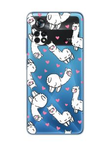 Прозорий чохол на Xiaomi Poco X4 Pro Лами (принт 95)