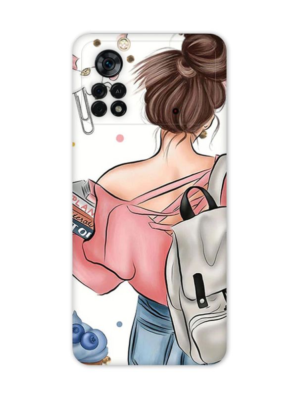 Чохол на Xiaomi Poco X4 Pro Дівчина з рюкзаком (принт 30)