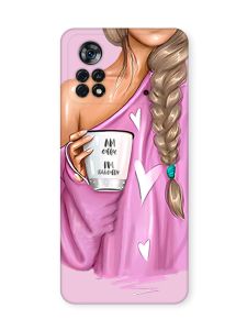 Чохол на Xiaomi Poco X4 Pro Дівчина з кавою (принт 58)
