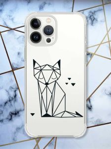 Прозорий чохол із потовщеними кутами на iPhone 14 Pro Лисиця (принт 126)