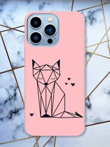 Матовий рожевий чохол на Apple iPhone 13 Pro Max Лисиця (принт 126)