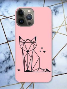 Матовий рожевий чохол на Apple iPhone 13 Pro Лисиця (принт 126)