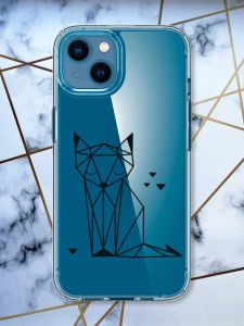 Прозорий чохол для iPhone 13 mini Лисиця (принт 126)