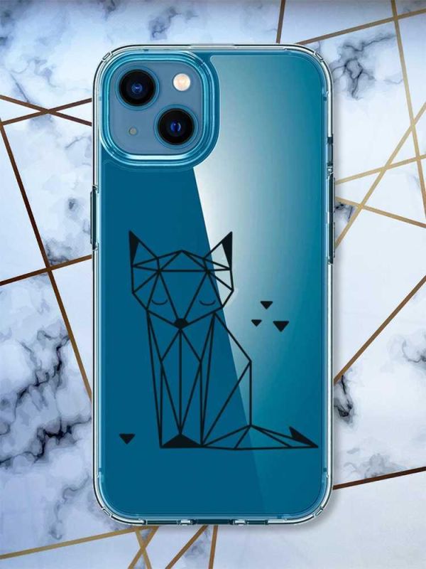 Прозорий чохол для iPhone 13 mini Лисиця (принт 126)