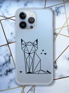 Прозорий чохол на Apple iPhone 13 Pro Лисиця (принт 126)