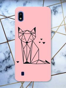 Матовий рожевий чохол на Samsung Galaxy A10 (2019) A105 Лисиця (принт 126)
