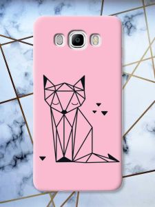Матовий рожевий чохол на Samsung Galaxy J7(2016) J710 Лисиця (принт 126)