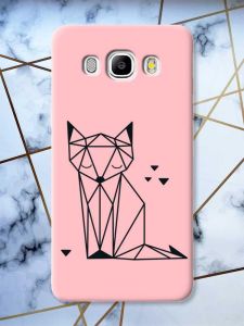 Матовий рожевий чохол на Samsung Galaxy J5(2016) J510 Лисиця (принт 126)