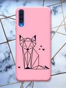 Матовий рожевий чохол на Samsung Galaxy A50 (2019) A505 Лисиця (принт 126)