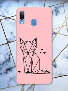 Матовий рожевий чохол на Samsung Galaxy A30 (2019) / A20 (2019) Лисиця (принт 126)