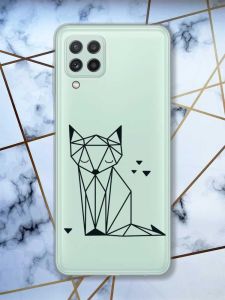Прозорий чохол на Samsung Galaxy A22 4G / M22 / M32 Лисиця (принт 126)