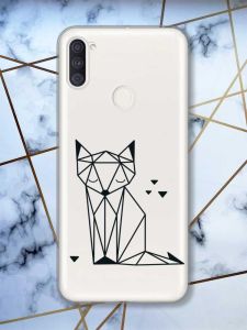 Прозорий чохол на Samsung Galaxy A11 Лисиця (принт 126)