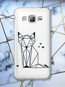 Прозорий чохол на Samsung Galaxy J3 2016 J310 Лисиця (принт 126)