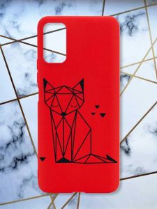 Матовий червоний чохол на Xiaomi Redmi Note 11 4G Лисиця (принт 126)
