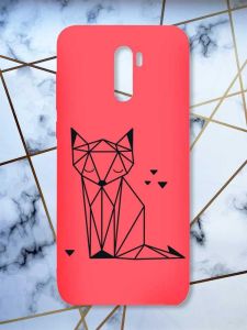 Матовий червоний чохол на Xiaomi Redmi Note 8 Pro Лисиця (принт 126)