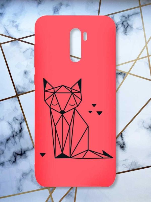 Матовий червоний чохол на Xiaomi Redmi Note 8 Pro Лисиця (принт 126)