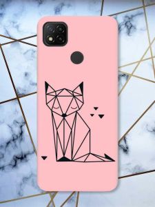 Матовий рожевий чохол на Xiaomi Redmi 9C / 10A Лисиця (принт 126)